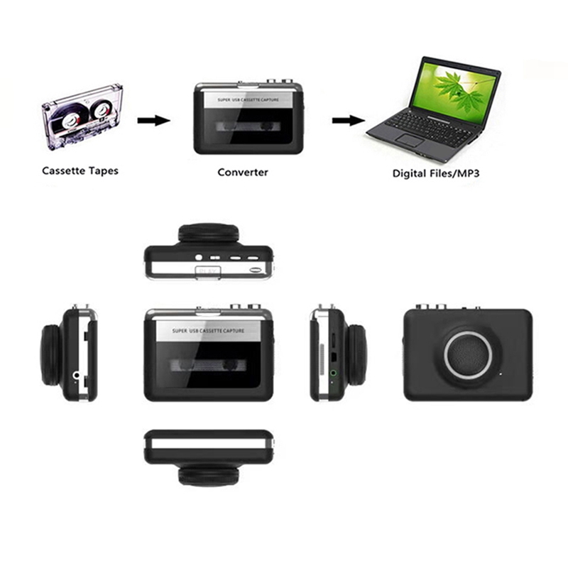 Audio Music Converter To Mp3 - مشغل كاسيت USB ستيريو محمول شريط