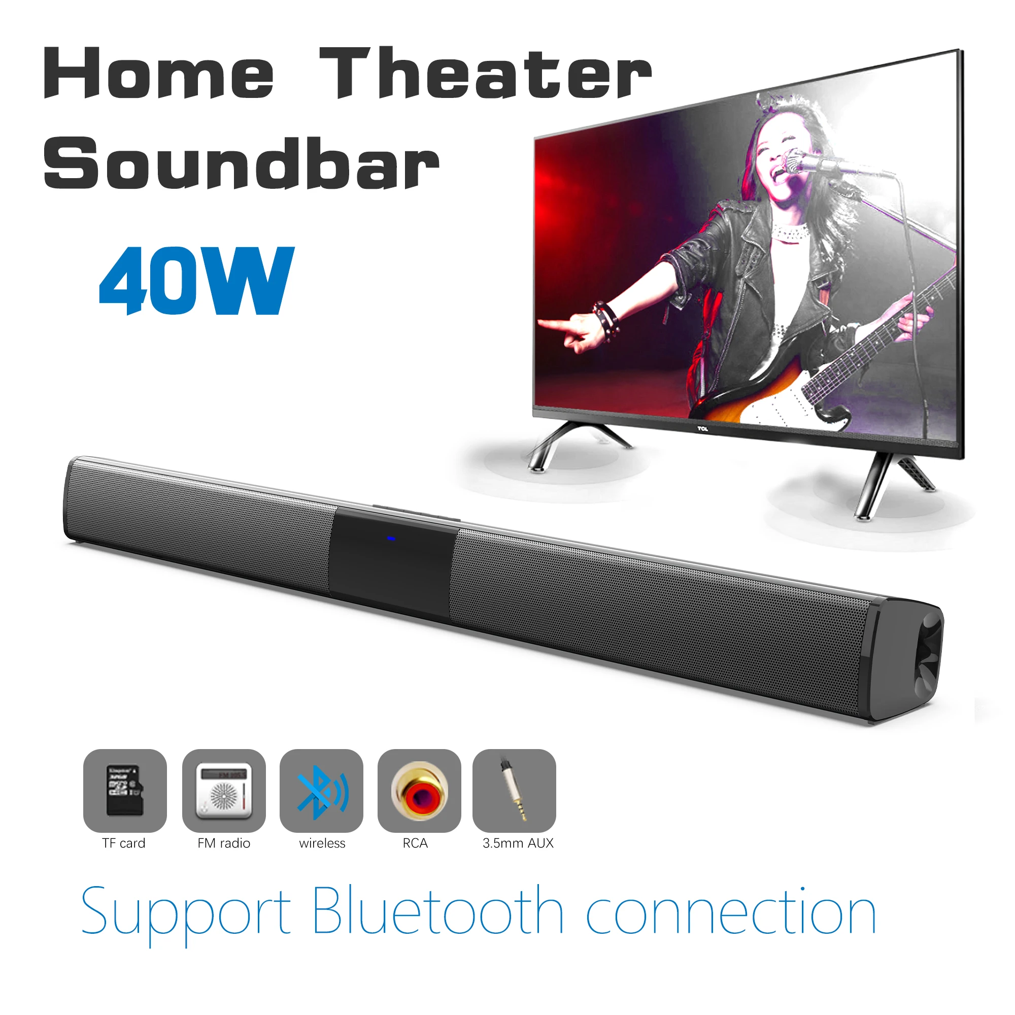 Audio Music System For Home - 40 واط عالية الطاقة مكبرات الصوت