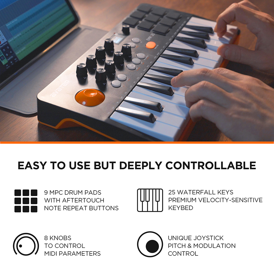 لوحة مفاتيح تحكم MIDI مع 25 مف - مراجعة Midi Controller Pad وسعره