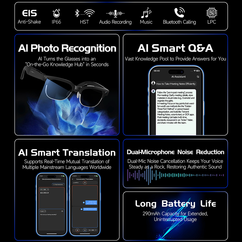 نظارات ترجمة ذكية بتقنية الذكا - مراجعة Audio Music Recognition وسعره