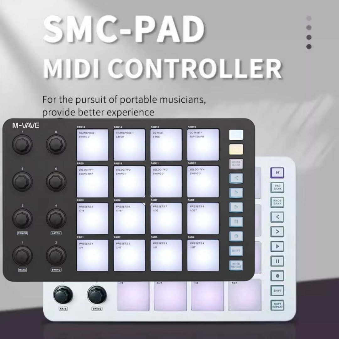 وحدة تحكم MIDI لاسلكية M-VAVE  - مراجعة Midi Controller Pad وسعره