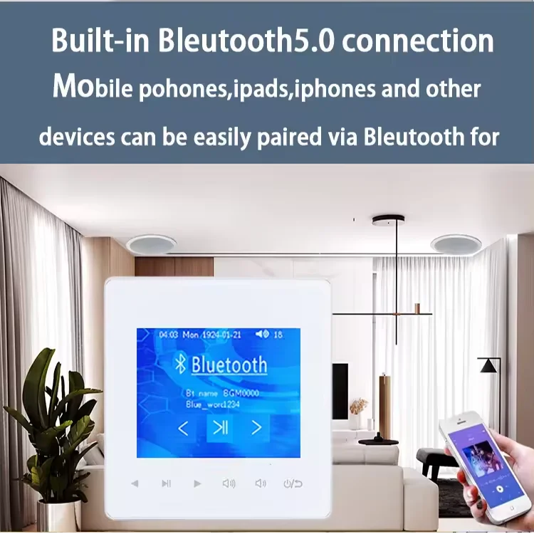 المنزل بلوتوث الجدار مكبر للصو - مراجعة Audio Music System For Home وسعره