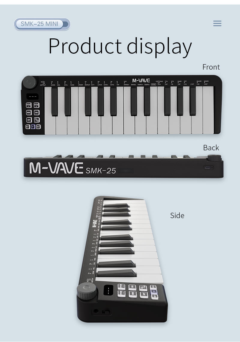 M-VAVE-Mini Teclado MIDI Recar - مراجعة Midi Controller Pad وسعره
