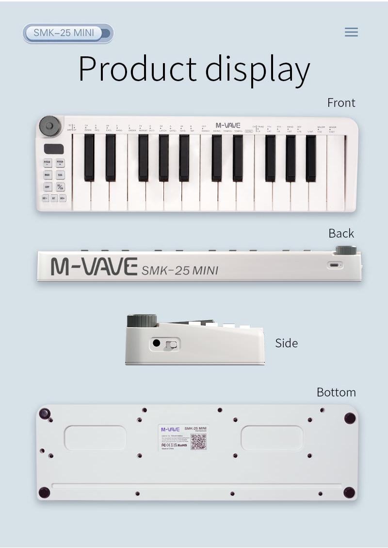 M-VAVE-Mini Teclado MIDI Recar - مراجعة Midi Controller Pad وسعره