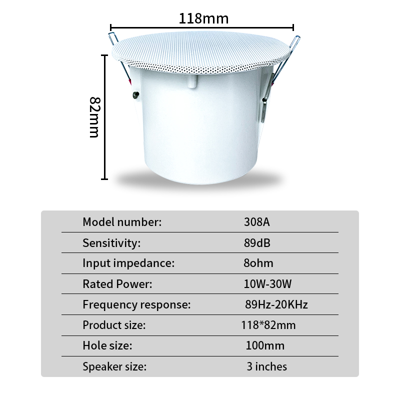 3 بوصة 8Ohm مكبرات الصوت المحي - مراجعة Audio Music System For Home وسعره