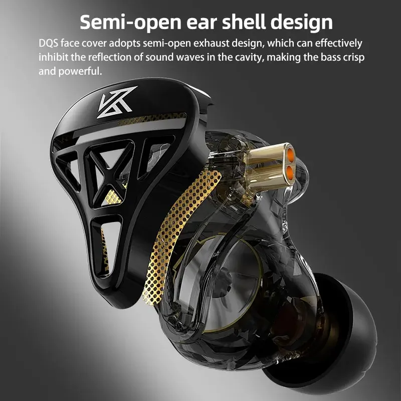 سماعات أذن KZ DQS 1DD HiFi IEM - مراجعة Audio Music Dj وسعره