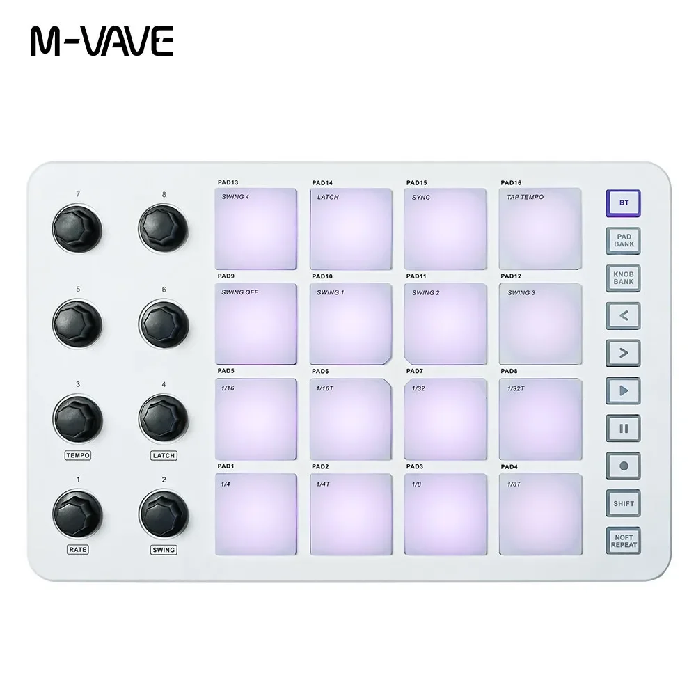 لوحة إطلاق محمولة بتصميم M-Vav - مراجعة Midi Controller Pad وسعره
