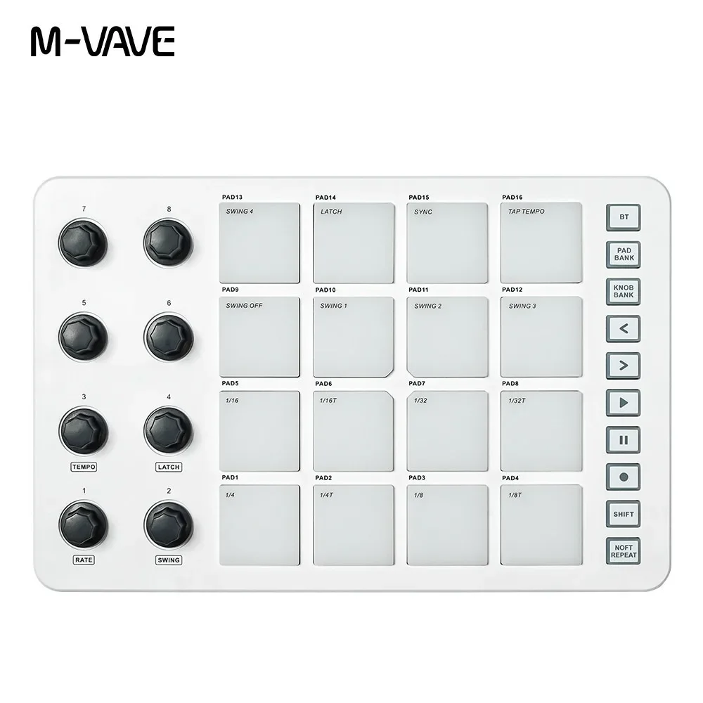 لوحة إطلاق محمولة بتصميم M-Vav - مراجعة Midi Controller Pad وسعره