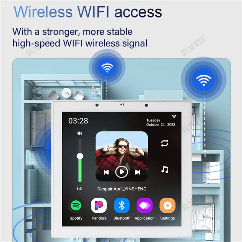 مكبر صوت ذكي للحائط يعمل بالوا - مراجعة Audio Music System For Home وسعره