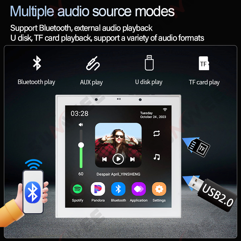 مكبر صوت ذكي للحائط يعمل بالوا - مراجعة Audio Music System For Home وسعره
