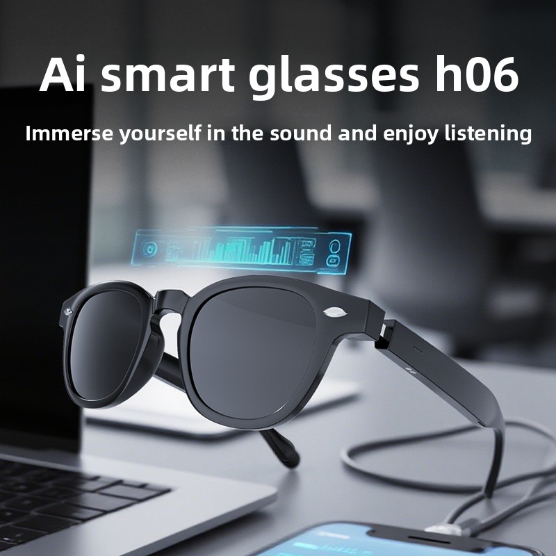 نظارات ذكية H06 مع نظام ترجمة  - مراجعة Audio Music Recognition وسعره