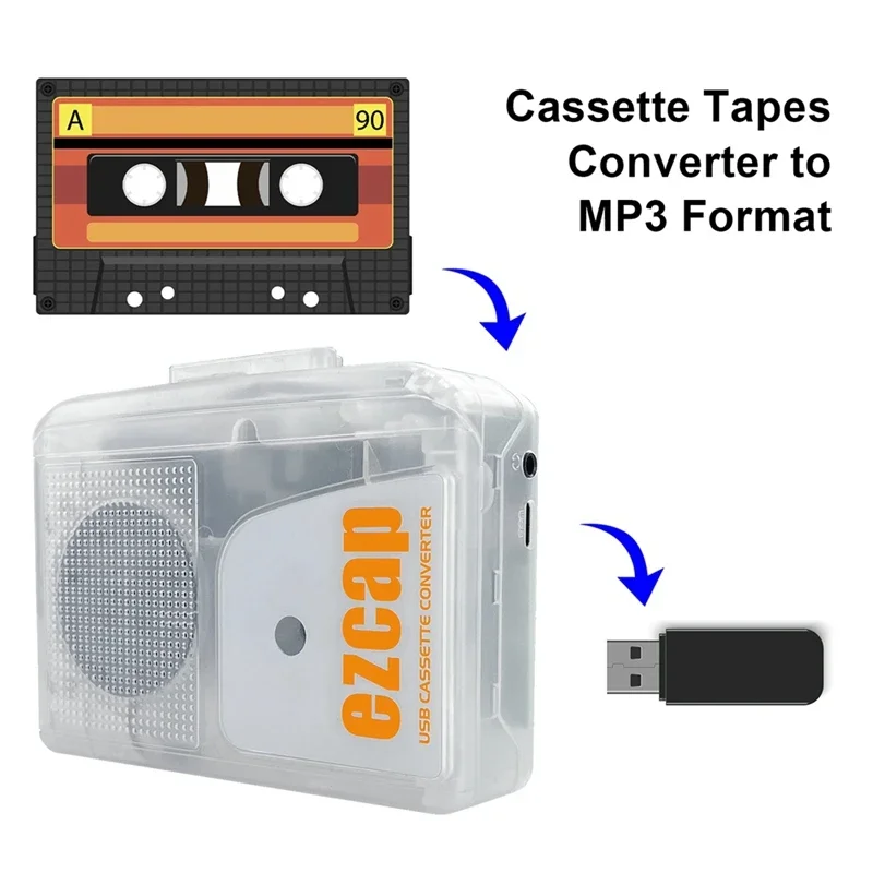 Ezcap مشغل كاسيت USB ، محول ست - مراجعة Audio Music Converter To Mp3 وسعره